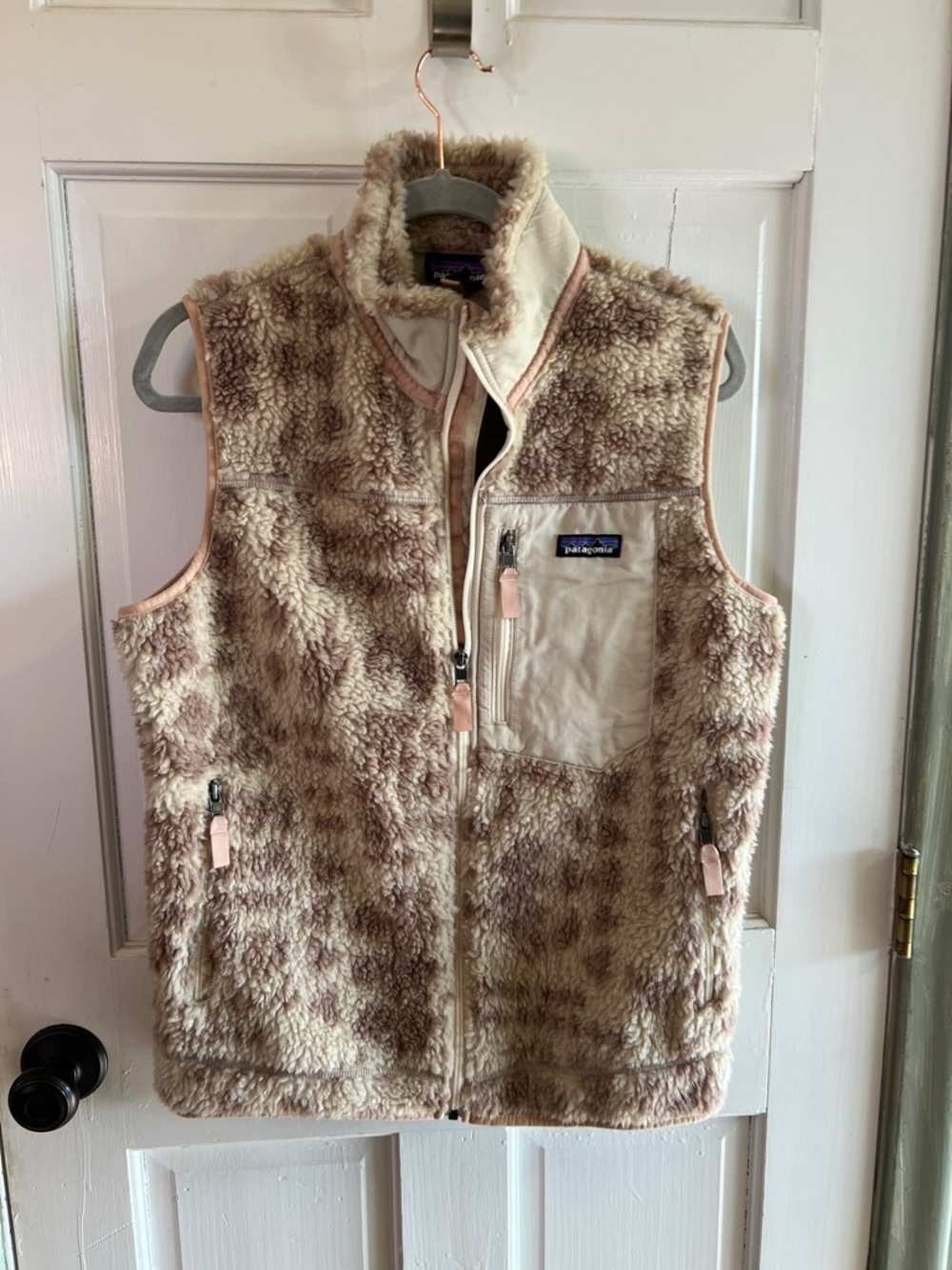 Patagonia Beige & Brown Zip Vest